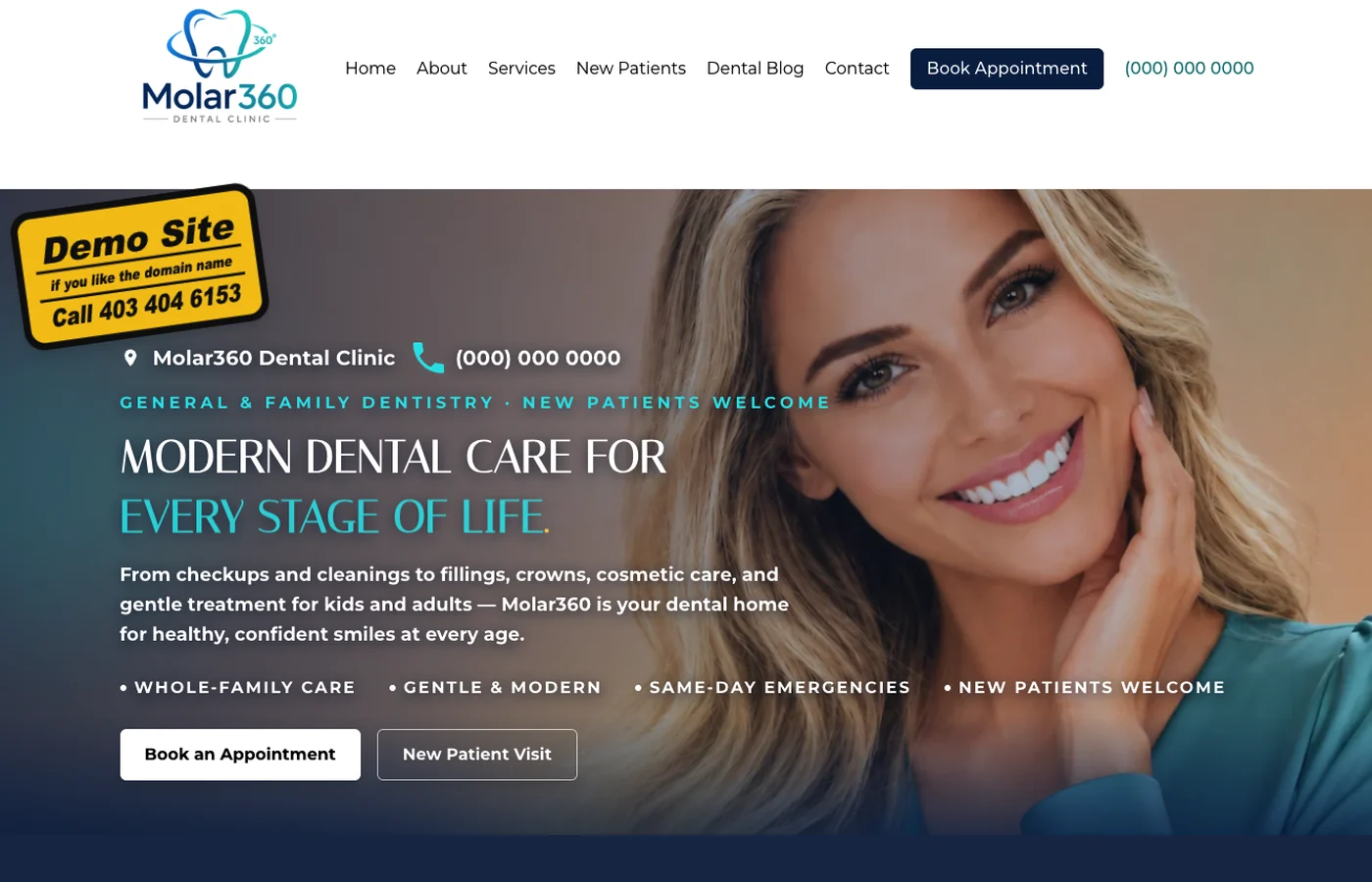 Molar360 — General & Family Dentistry website demo